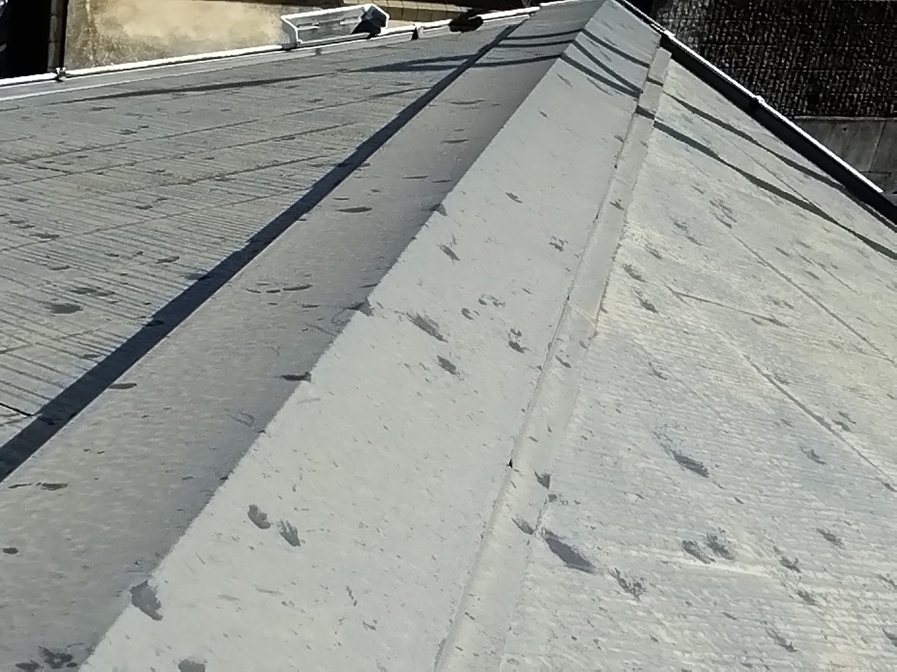 明石市雹被害で陸棟包み板金へこみ